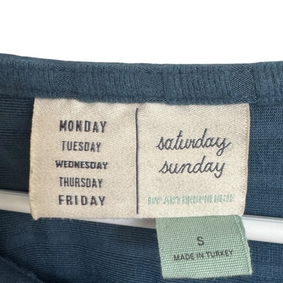 Anthropologie Saturday Sunday Shawna Hacci Sweater, Teal, Size S - Picture 8 of 10